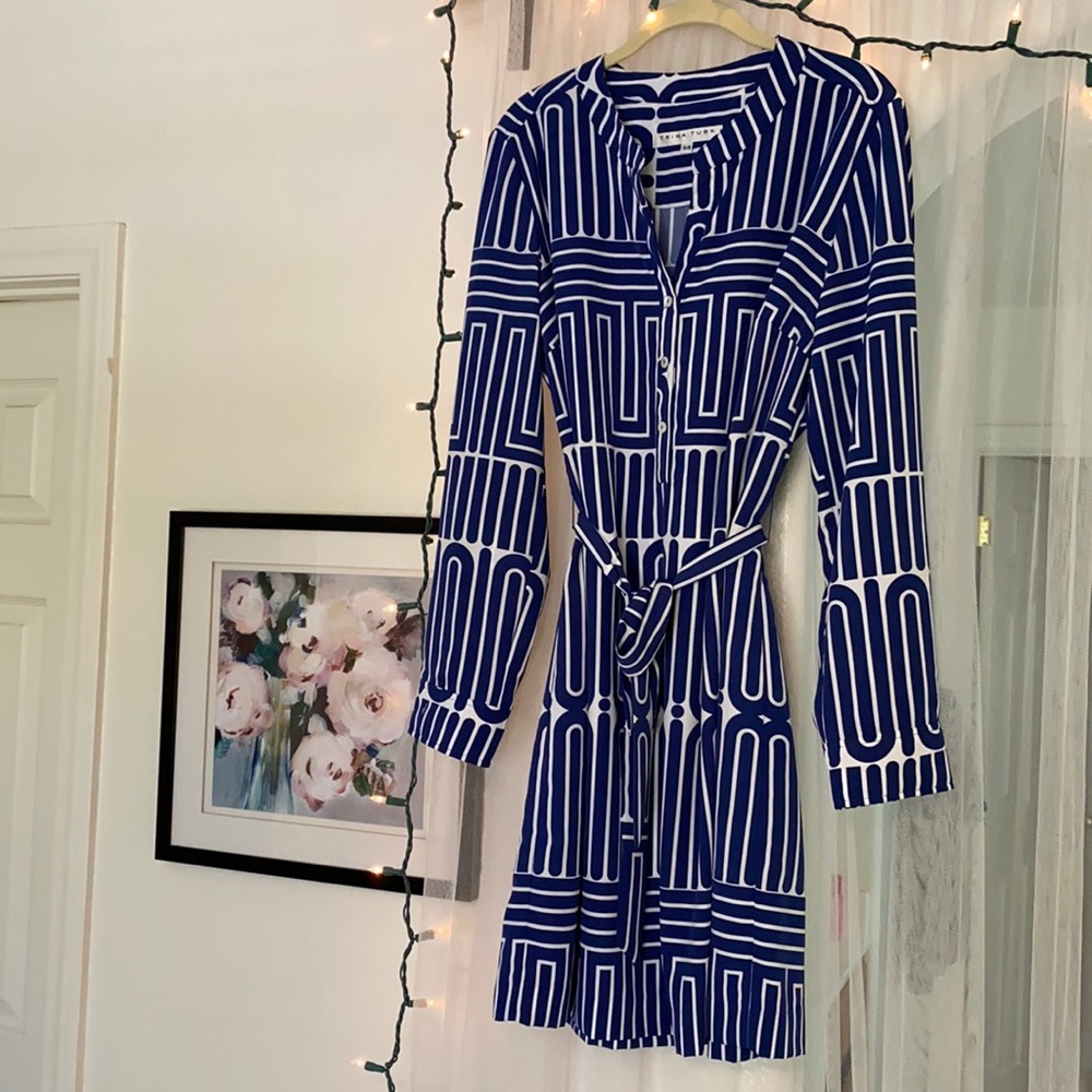 Trina Turk Blue & White Dress